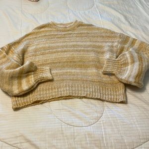 Urban Outfitters Cropped Balloon Sleeve Sweater